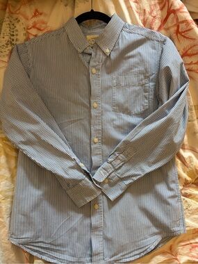 The Children's Place Blue and White Striped Button-Down Shirt